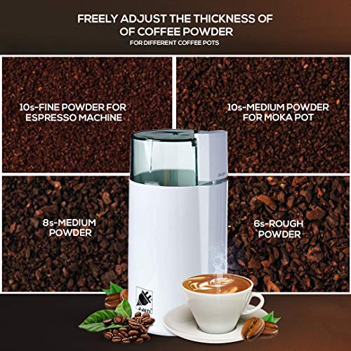  Ati Electric Coffee Grinder Mill With Large Grinding Capacity And HD Motor/Spices, Herbs, Nuts, Grains And More And More (Coffee Grinder)