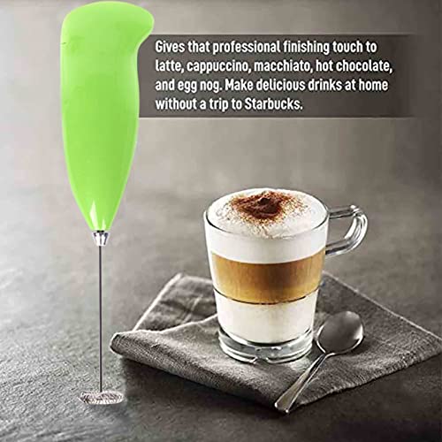  1Pcs Electric Milk Frother Handheld Foam Maker Mini Kitchen Mixer Tools Stainless Steel Battery Operated Mixer Tools Stirrer Foamer For Coffee ,Egg,Cappuccino Hot Chocolate (D, D)