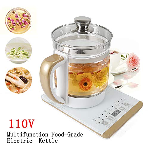  Electric Kettle 2L Glass Portable Tea Kettle , Smart Touch Screen Stainless Steel Glass Boiler Hot Water Tea Heater, 18 Cooking Options , 800W (2L Stainless Steel)