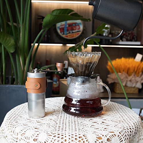  Coffee Grinder, Mini Stainless Steel Manual Coffee Grinder With Ceramic Burr, Portable Hand Coffee Grinder For Camping