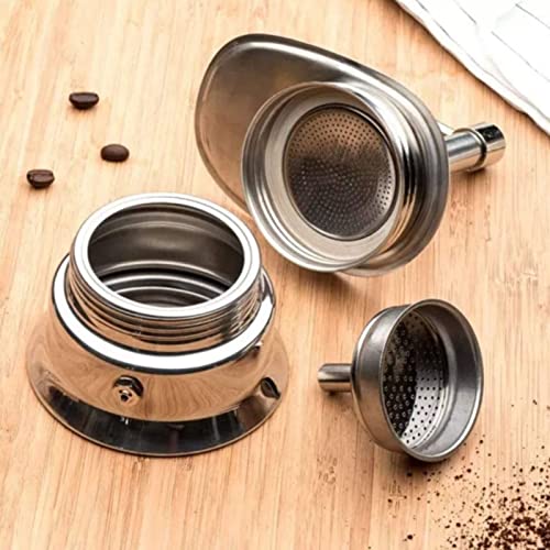  Single Spout Stovetop Moka Pot, Portable Moka Coffee Maker Stainless Steel Moka Pot Induction Classic Espresso Stovetop Maker For Stove At Home Or Camping,Enjoy Delicious Coffee(50ml)