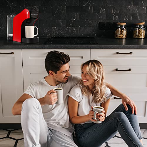  Dolce Gusto Machine, Latte Machine - Red & Black Cappuccino Machine Compatible With Nescafe Dolce Gusto