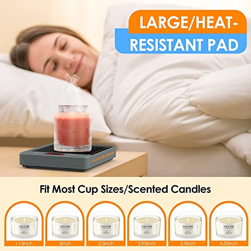  Coffee Mug Warmer, Candle Warmer With Timer And 3 Temp Settings, Coffee Cup Warmer For Desk With Auto Shut Off, Smart Electric Cup Warmer For Heating Coffee, Beverage, Milk, Tea, And Hot Chocolate