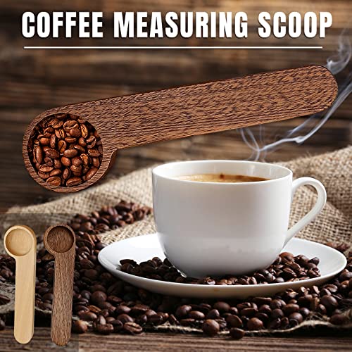  2 Pieces Wooden Coffee Spoon,Coffee Scoop Measuring For Coffee Beans,Whole Beans Ground Beans Or Tea,Wooden Measuring Tablespoon,Kitchen Tools Utensils