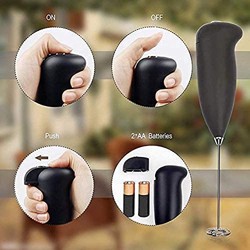  Electric Coffee Beater Foam Maker Milk Frother Hand Blender Mixer Froth Whisker Latte Maker For Milk,Coffee,Egg Beater,Juice,Cafe Latte,Espresso,Cappuccino,Lassi ( Multicolor )