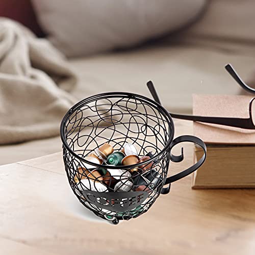  Coffee Pod Holder, Large Capacity Coffee Pod Bin Organizer, K Cup Storage Basket