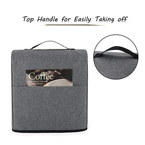  Coffee Maker Dust Cover Compatible For Keurig K-Mini And K-Mini Plus, Coffee Making Machine Cover With Pockets For K Cup, Cover Only