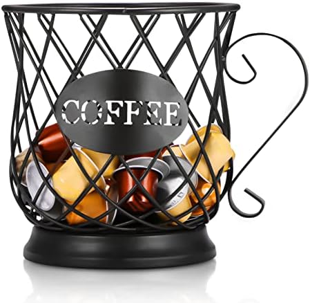  AOZBZ Coffee Pod Holder, Coffee Pod Organizer, Coffee Pod Storage Cup, K Cup Holder Coffee Storage Basket For Home Cafe Hotel (L Size)