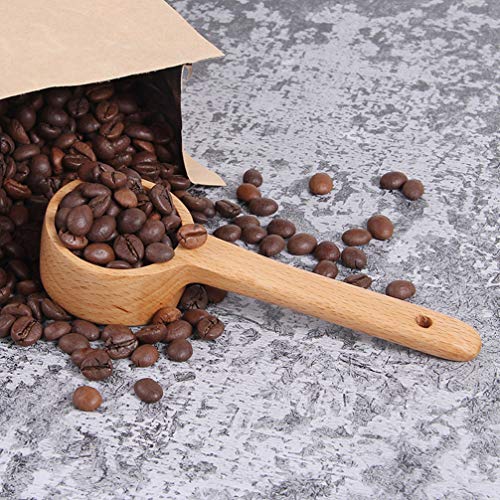  Wooden Coffee Spoon Coffee Bean Measuring Scoop Long Handle Loose Tea Spoon Measuring Tablespoon Wood Spoon Measurer