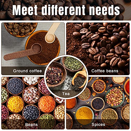 2 Pieces Wooden Coffee Spoon,Coffee Scoop Measuring For Coffee Beans,Whole Beans Ground Beans Or Tea,Wooden Measuring Tablespoon,Kitchen Tools Utensils