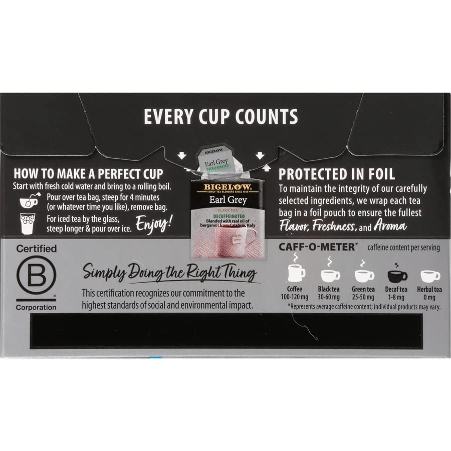  , Earl Grey Tea (Decaffeinated), 20 Count(Pack Of 1)