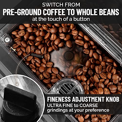  Magia Super Automatic Coffee Espresso Machine - Durable Automatic Espresso Machine With Grinder - Espresso Coffee Maker With Easy To Use 7” Touch Screen, 20 Coffee Recipes, 10 User Profiles