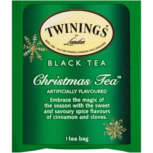 Twinings Of London Christmas Black Tea, Individually Wrapped, Spicy And Warm Taste, Flavored With Cinnamon And Cloves, Soothing Aroma (4 Pack - 120 Tea Bags Total)
