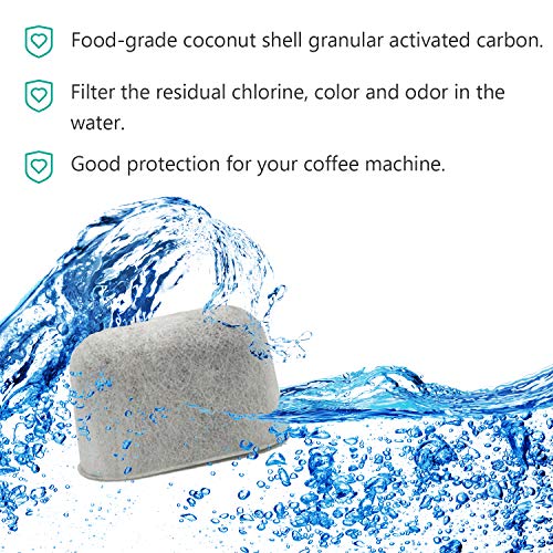  12 Packs Replacement Charcoal Water Filters Fit All Cuisinart Coffee Machines -Removes Chlorine, Odors And Others Impurities From Water
