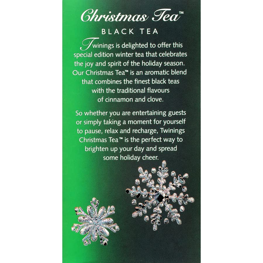 Twinings Of London Christmas Black Tea, Individually Wrapped, Spicy And Warm Taste, Flavored With Cinnamon And Cloves, Soothing Aroma (4 Pack - 120 Tea Bags Total)